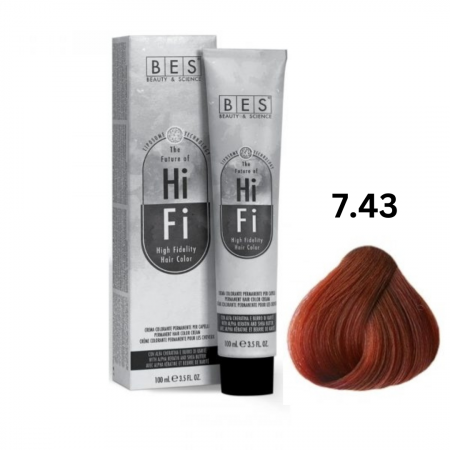 Vopsea & oxidanti - Vopsea profesionala, BES Hi-Fi, blond cupru auriu, 100ml