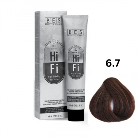 Vopsea & oxidanti - Vopsea profesionala, BES Hi-Fi, blond tabac inchis, 100ml