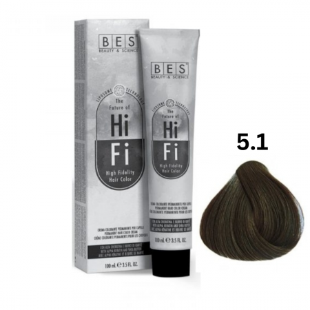 Vopsea & oxidanti - Vopsea profesionala, BES Hi-Fi, castaniu cenusiu, 100ml