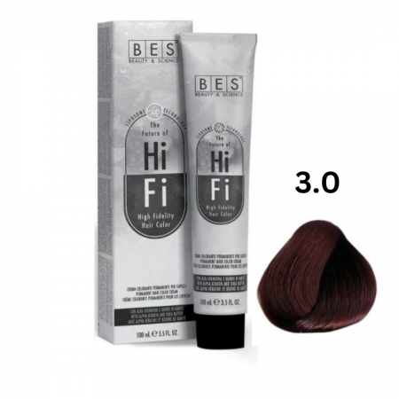Beauty - Vopsea profesionala, BES Hi-Fi, castaniu inchis, 100ml