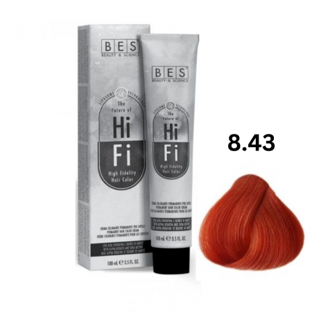 Vopsea & oxidanti - Vopsea profesionala, BES Hi-Fi, cupru auriu deschis, 100ml