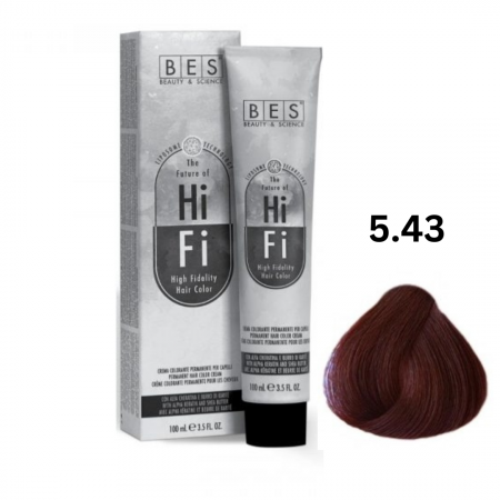 Vopsea & oxidanti - Vopsea profesionala, BES Hi-Fi, cupru auriu deschis, 100ml