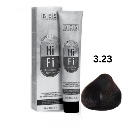 Vopsea & oxidanti - Vopsea profesionala, BES Hi-Fi, irizat auriu inchis, 100ml