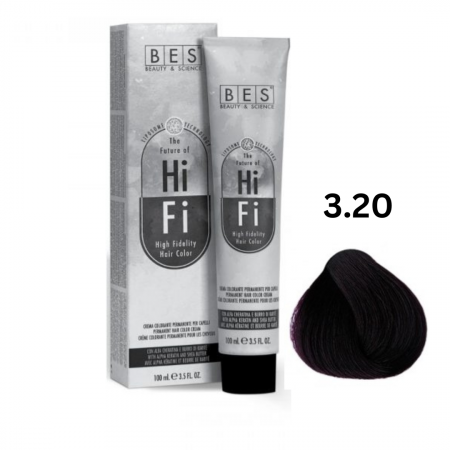 Vopsea & oxidanti - Vopsea profesionala, BES Hi-Fi, irizat inchis, 100ml