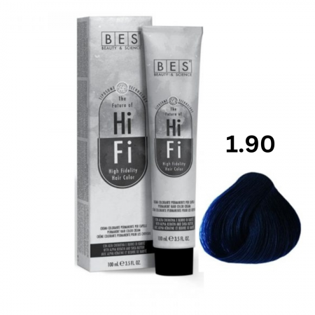 Vopsea & oxidanti - Vopsea profesionala, BES Hi-Fi, negru albastrui, 100ml