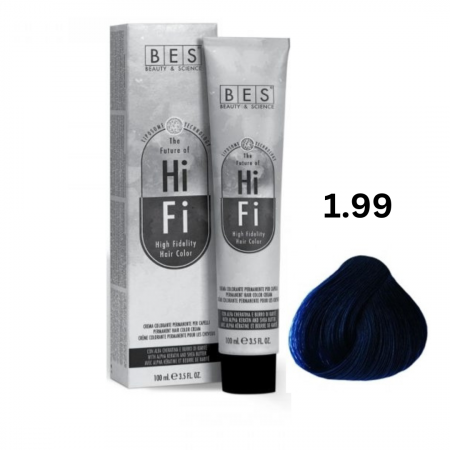 Vopsea & oxidanti - Vopsea profesionala, BES Hi-Fi, negru cobalt, 100ml