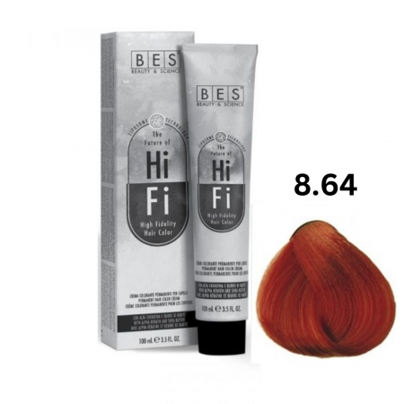Vopsea & oxidanti - Vopsea profesionala, BES Hi-Fi, rosu cupru deschis, 100ml
