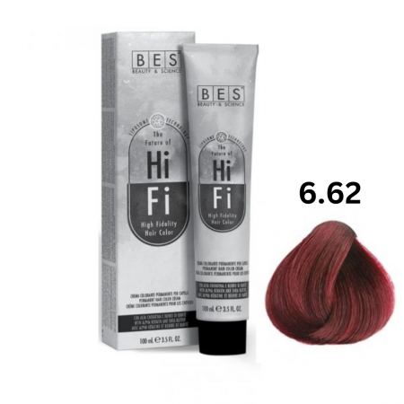 Vopsea & oxidanti - Vopsea profesionala, BES Hi-Fi, rosu irizat inchis, 100ml