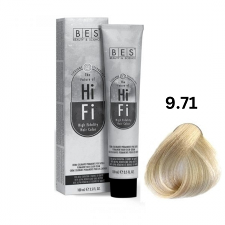Vopsea & oxidanti - Vopsea profesionala, BES Hi-Fi, tabac cenusiu foarte deschis, 100ml