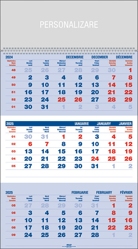 Calendar de perete ,,Triptic clasic" [1]