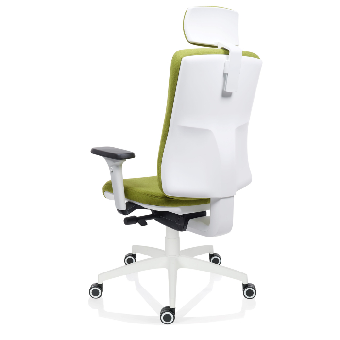 Scaun executiv Pure tapitat PDH - White/Green [3]