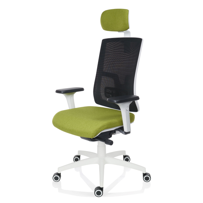 Scaun executiv Pure tapitat - White/Mesh [2]