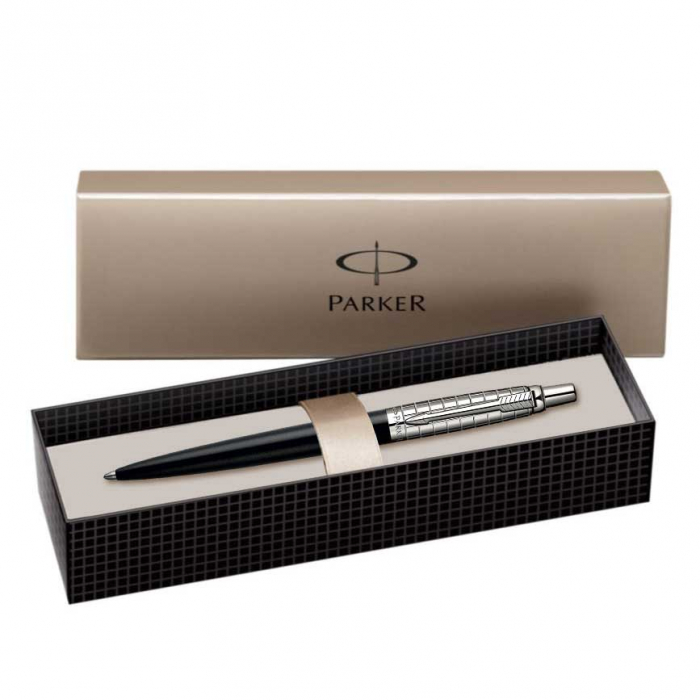 Pix Jotter Premium Shiny SS Chiselled CT Parker [3]