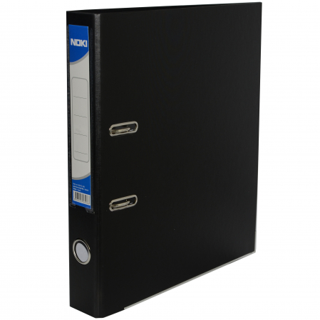 BIBLIORAFTURI & CAIETE MECANICE - Biblioraft A4 50mm plastifiat exterior cu rama si buzunar negru Noki
