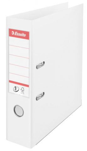 BIROTICA & PAPETARIE - Biblioraft A4 75mm plastifiat interior-exterior cu rama si buzunar alb Esselte Vivida Power