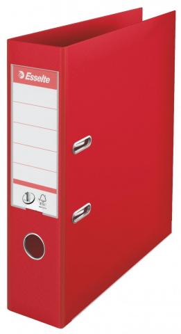 BIROTICA & PAPETARIE - Biblioraft A4 75mm plastifiat interior-exterior cu rama si buzunar rosu Esselte Vivida Power
