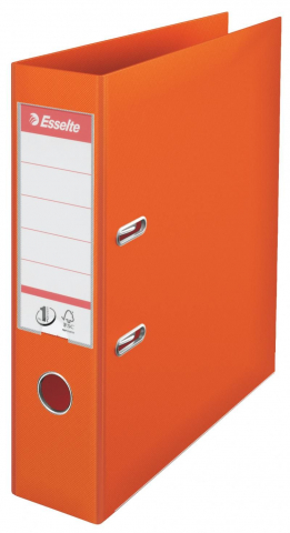 BIROTICA & PAPETARIE - Biblioraft A4 75mm plastifiat interior-exterior cu rama si buzunar portocaliu Esselte Vivida Power