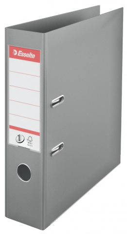 BIROTICA & PAPETARIE - Biblioraft A4 75mm plastifiat interior-exterior cu rama si buzunar gri Esselte Vivida Power