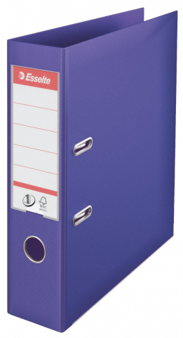 BIROTICA & PAPETARIE - Biblioraft A4 75mm plastifiat interior-exterior cu rama si buzunar mov Esselte Vivida Power