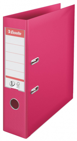BIROTICA & PAPETARIE - Biblioraft A4 75mm plastifiat interior-exterior cu rama si buzunar fucsia Esselte Vivida Power