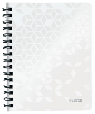 CAIETE & BLOCK NOTES-URI - Caiet cu spira A4 80 file dictando coperta pvc alb Wow Leitz