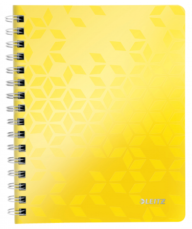 CAIETE & BLOCK NOTES-URI - Caiet cu spira A4 80 file dictando coperta pvc galben Wow Leitz