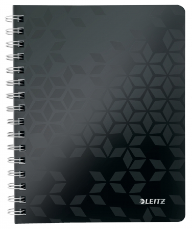 CAIETE & BLOCK NOTES-URI - Caiet cu spira A4 80 file aritmetica coperta pvc negru Wow Leitz