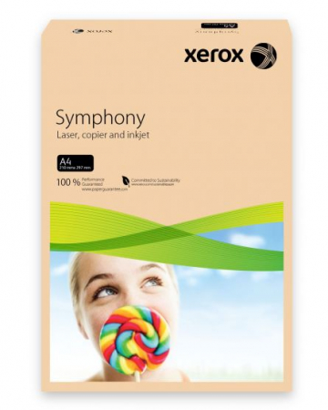 HARTIE PENTRU COPIATOR SI IMPRIMANTA - Carton color A4 160g/mp 250coli/top peach Xerox Symphony