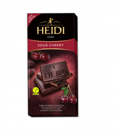 CIOCOLATA & BOMBOANE DE CIOCOLATA - Ciocolata Heidi Dark Vegan Sour Cherry 80g