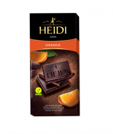 CIOCOLATA & BOMBOANE DE CIOCOLATA - Ciocolata Heidi Dark Vegan Portocale 80g
