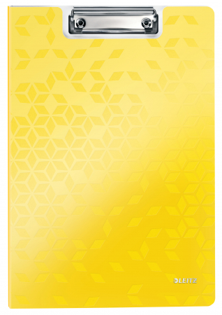 CLIPBOARD-URI - Clipboard dublu A4 pvc si clema metalica galben Wow Leitz