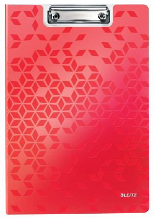 CLIPBOARD-URI - Clipboard dublu A4 pvc si clema metalica rosu Wow Leitz