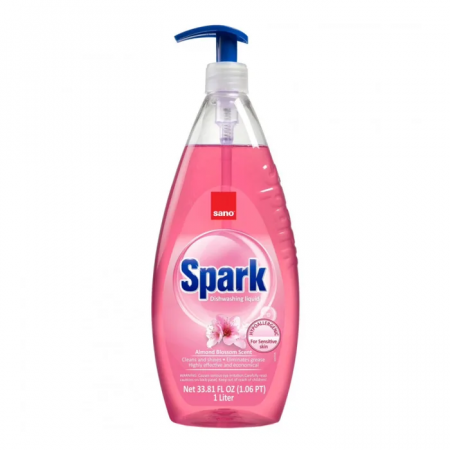 SOLUTII BUCATARIE - Detergent de vase 1l Sano Spark Flowers roz