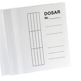 DOSARE DIN PLASTIC & CARTON - Dosar de carton cu sina A4 230g/mp alb standard