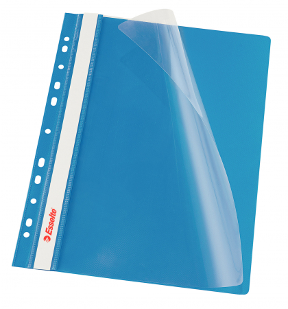 DOSARE DIN PLASTIC & CARTON - Dosar de plastic de incopciat cu sina si multiperforatii bleu Esselte