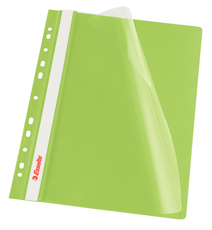 DOSARE DIN PLASTIC & CARTON - Dosar de plastic de incopciat cu sina si multiperforatii verde deschis Esselte