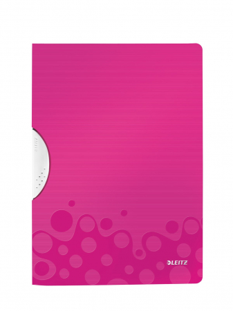 MAPE DE BIROU - Dosar plastic cu clip roz Active Wow Leitz
