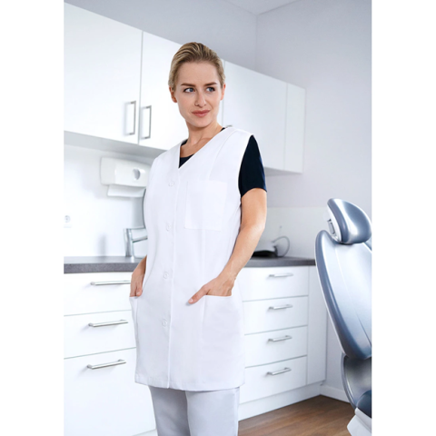 PROTECTIA MUNCII - Halat de lucru dama fara maneci basic