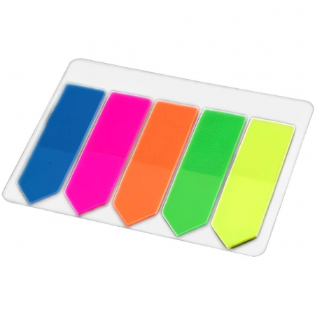 ORGANIZARE & ARHIVARE - Index adeziv plastic sageata 12x45mm set 5 culori 25file/culoare Memories Precious