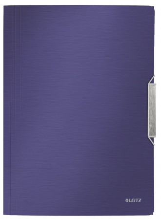 MAPE DE BIROU - Mapa A4 pvc cu elastic mov satinat Style Leitz