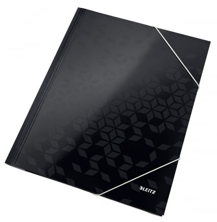 MAPE DE BIROU - Mapa A4 pvc  cu elastic neagra Leitz