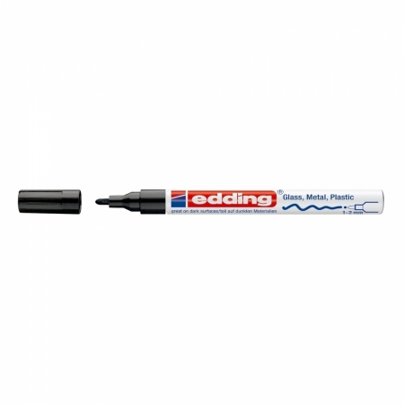 MARKERE CU VOPSEA - Marker cu vopsea Edding 751 cu varf rotund 1-2mm diferite culori negru