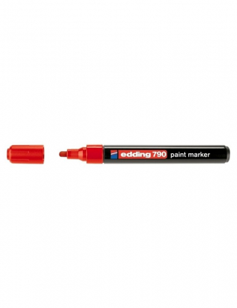 MARKERE CU VOPSEA - Marker cu vopsea Edding 790 cu varf rotund 2-3mm rosu