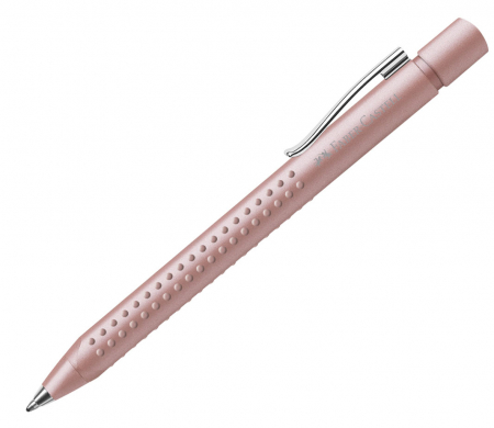 PIXURI CU MECANISM - Pix cu mecanism Grip 2011 XB scriere albastra - corp roz sidef Faber Castell