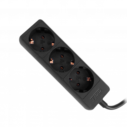 ELECTRICE - Prelungitor 3prize, 3 x 1.5mm, 1.5m, negru, TED