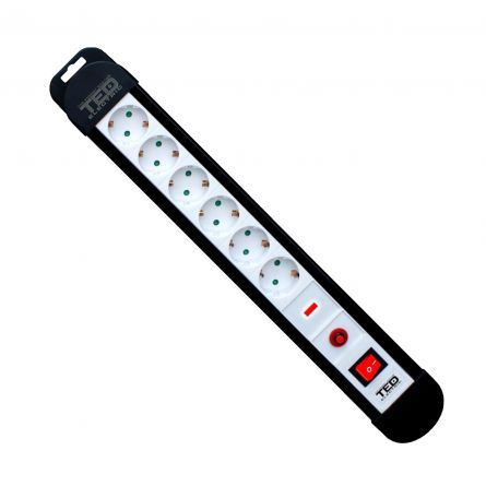 ELECTRICE - Prelungitor cu protectie 6prize, 3x1.5mm, 1.5m TED
