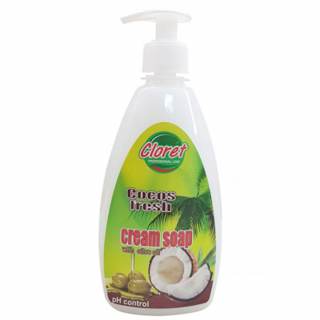 SAPUNURI & DEZINFECTANTI - Sapun lichid cu pompita 500ml Cloret - Cocos