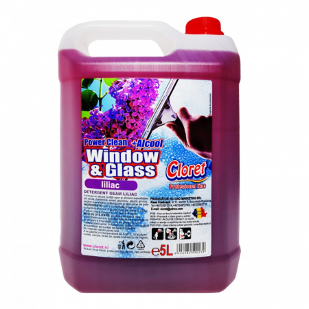 DETERGENT GEAMURI - Solutie pentru geamuri 5l Cloret - Liliac