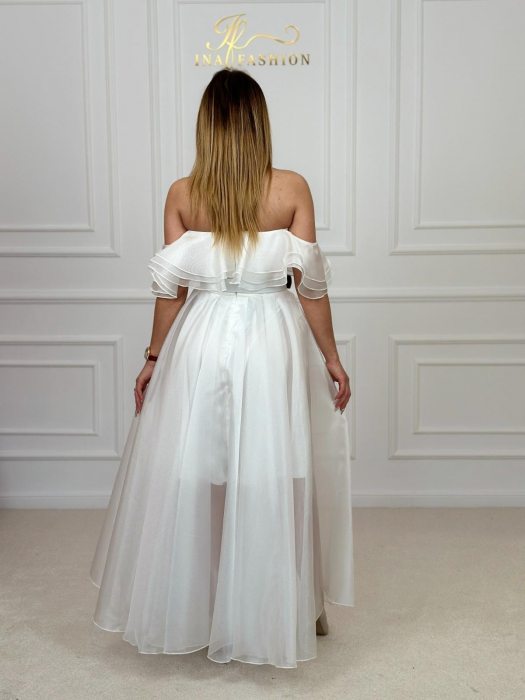 Rochie baby-doll alba [4]