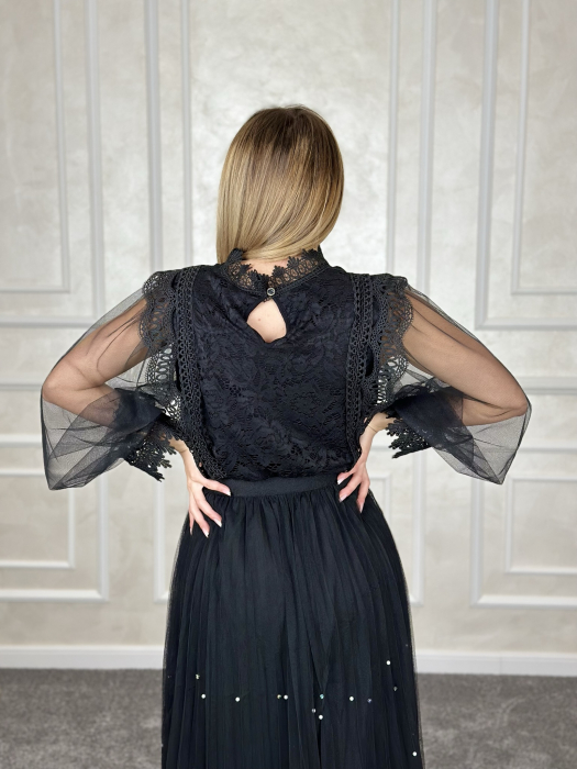 Bluza eleganta neagra din dantela [2]